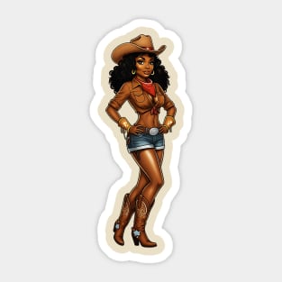 Cowgirl, Black Girl Magic Sticker
